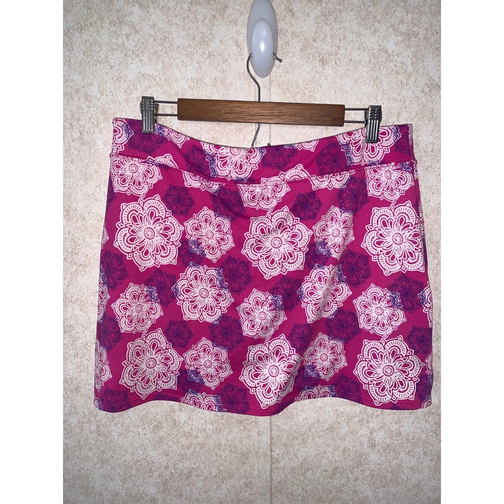 Tranquility by Colorado Clothing Pink Floral Mandala Athletic Skort Sz Lg - Picture 6 of 9